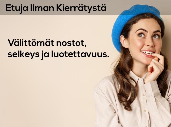 kierrätysvapaa bonus ilman talletusta