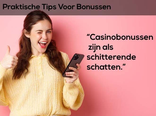 Vrolijk meisje enthousiast over casino bonus