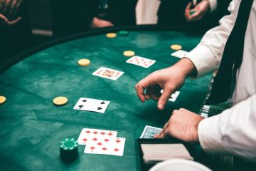 Green Poker Table Cards