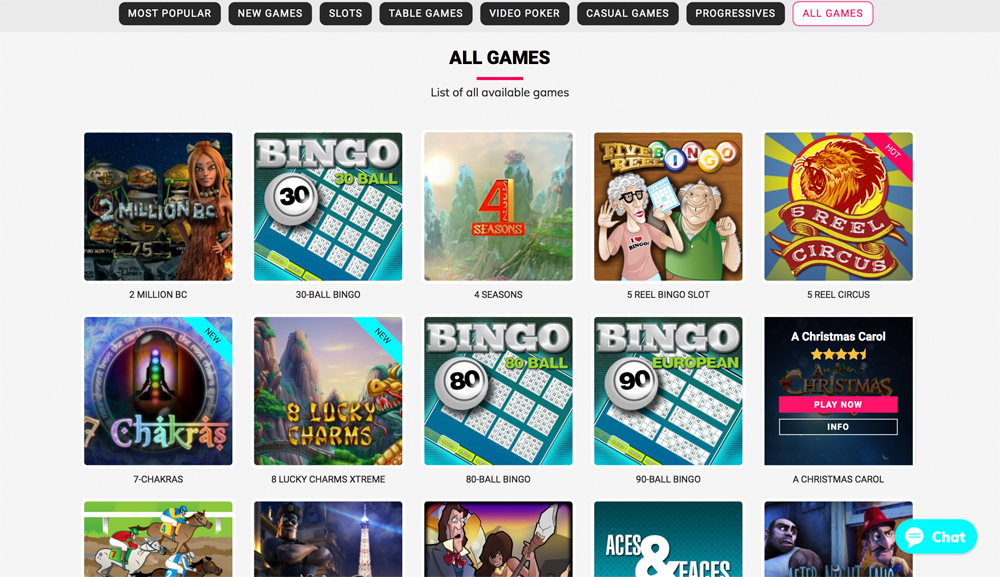 All casino games