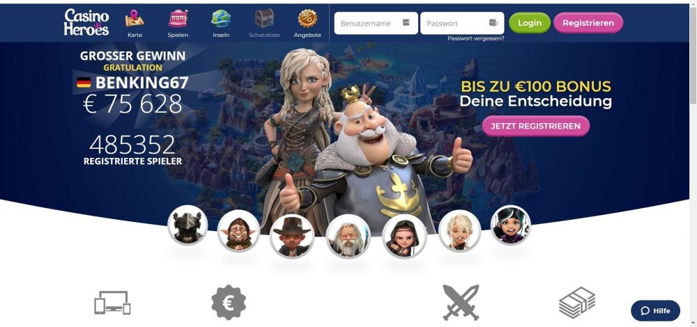 casino heroes bonus