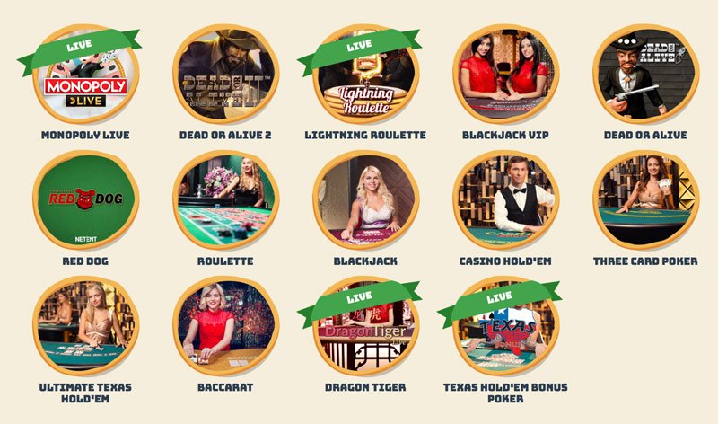 Live Casino spel