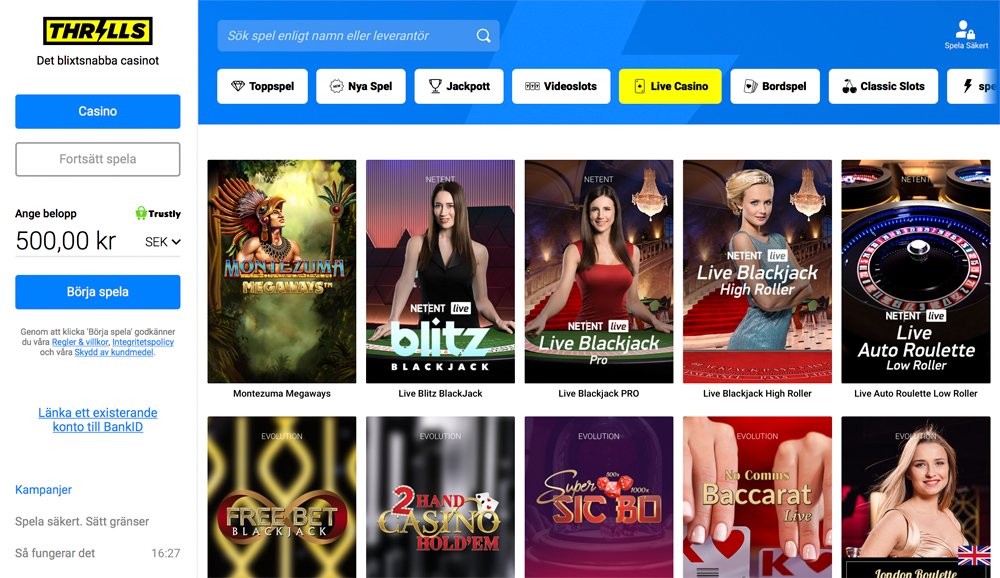Live casinospel
